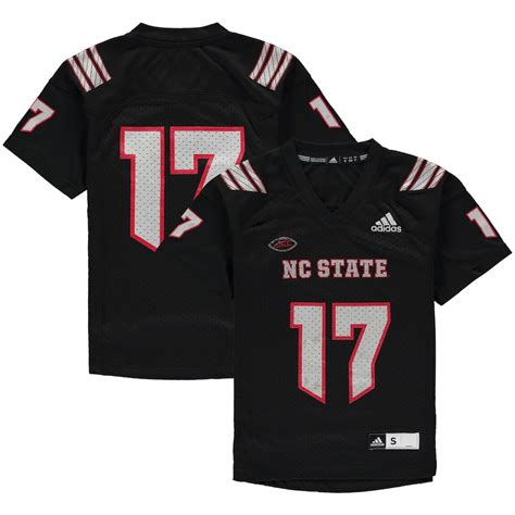 nc state wolfpack adidas black 2018 18 replica football jersey